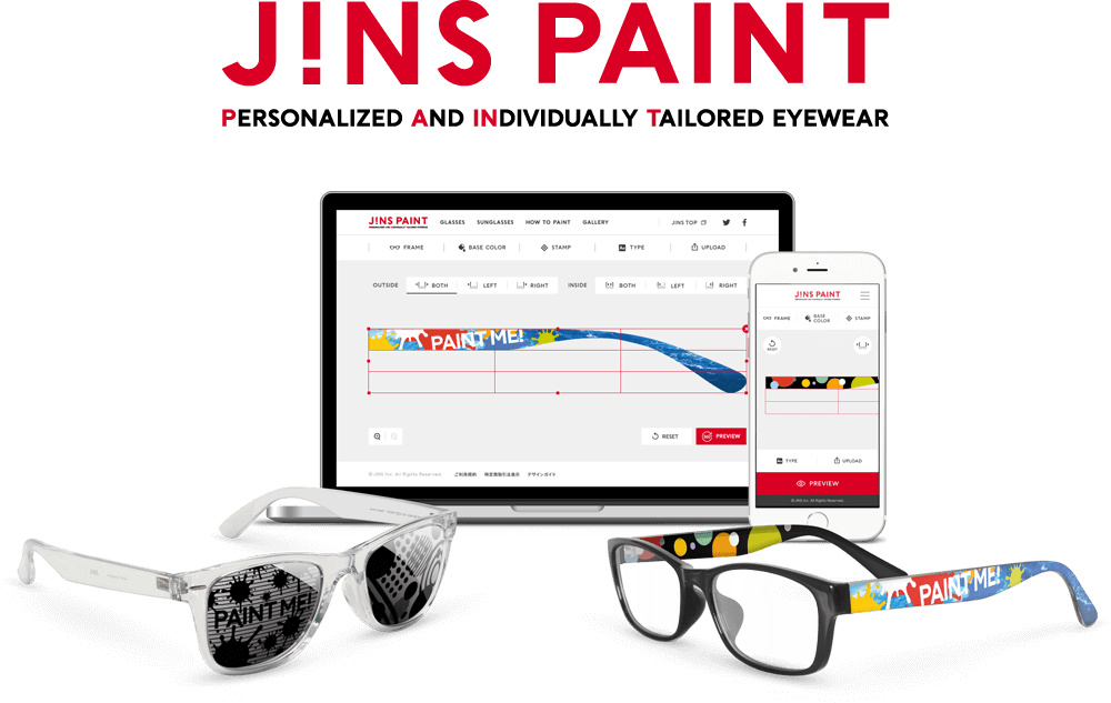 JINS PAINT -自分でデザイン、自分だけのオリジナルアイウエア