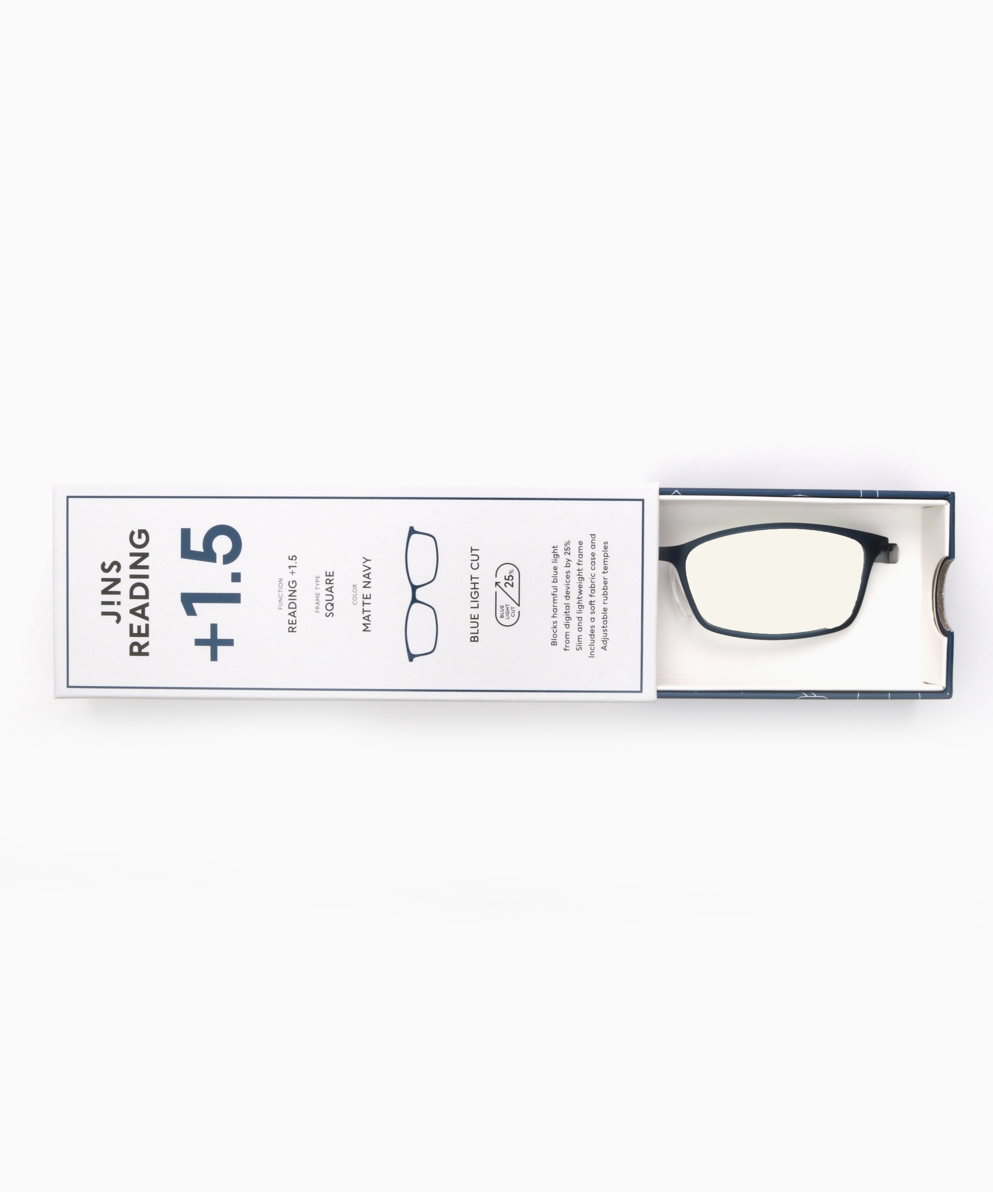 JINS READING GLASSES -Square-(+1.50) FRD-18A-047 92 商品詳細