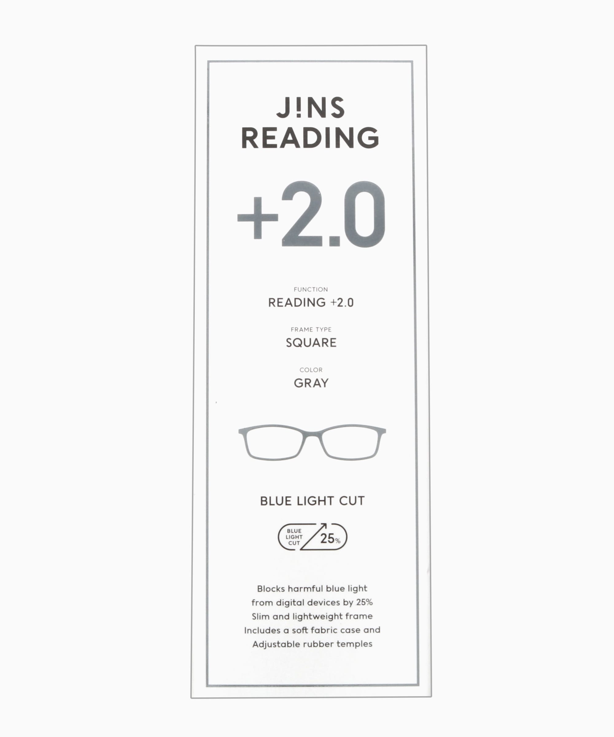 JINS READING GLASSES -Square-(+2.00) FRD-18A-048 97 商品詳細
