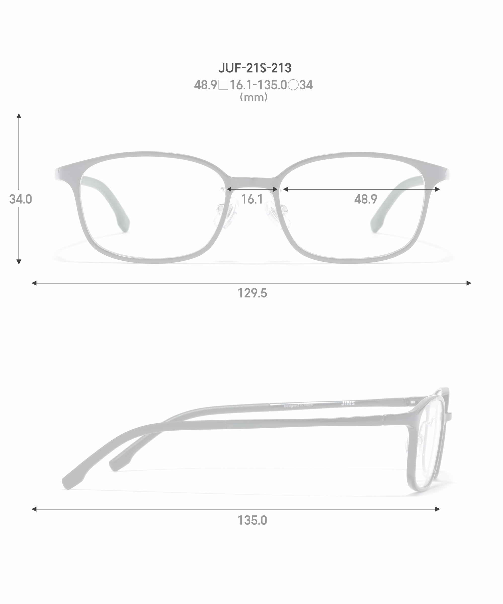 Slim Airframe -Kids- Basic L ウェリントン 樹脂 JUNIOR 【JUF-21S