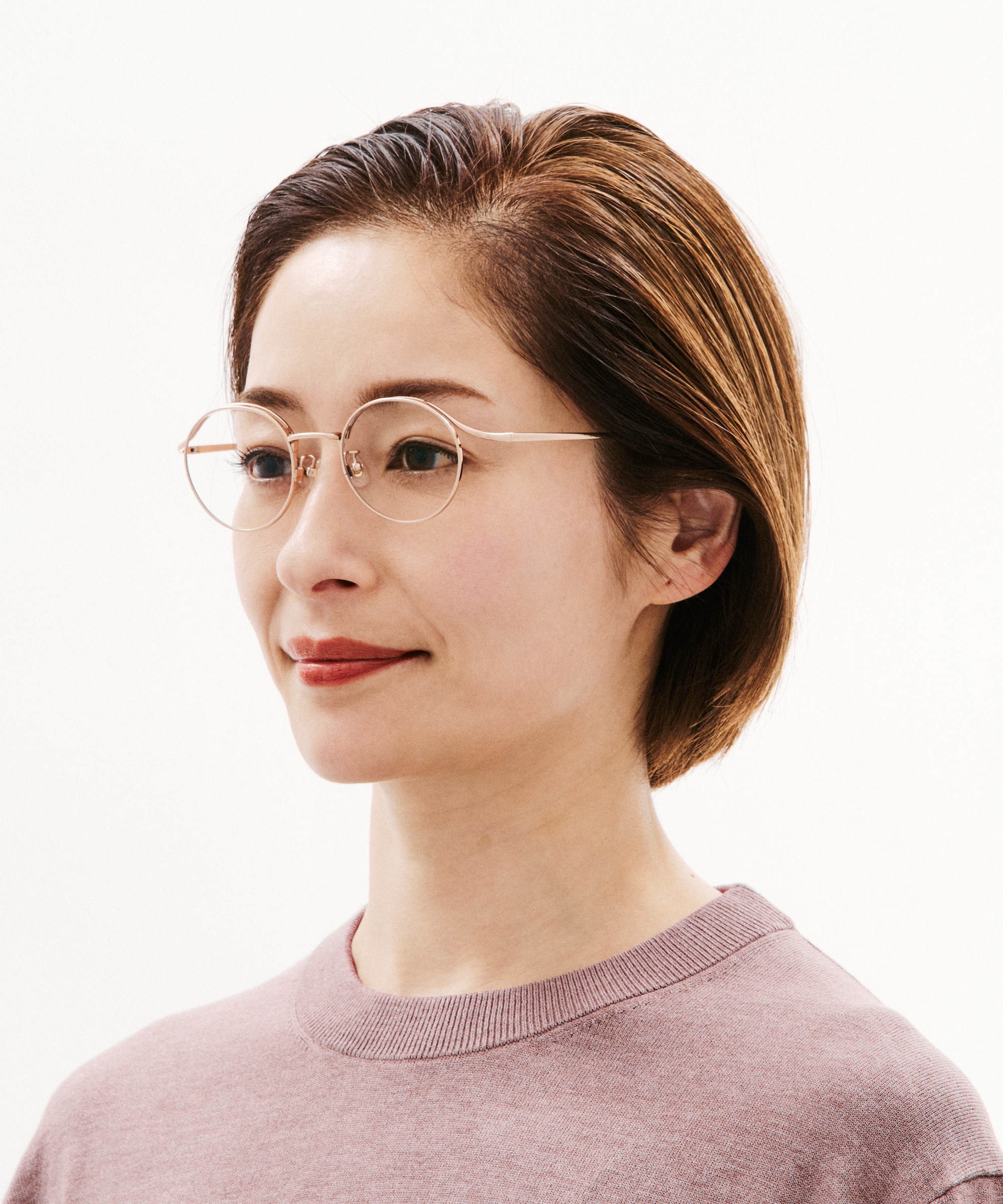 JINS×神崎恵 透明感底上げフレーム ラウンド チタニウム WOMEN 【LTF