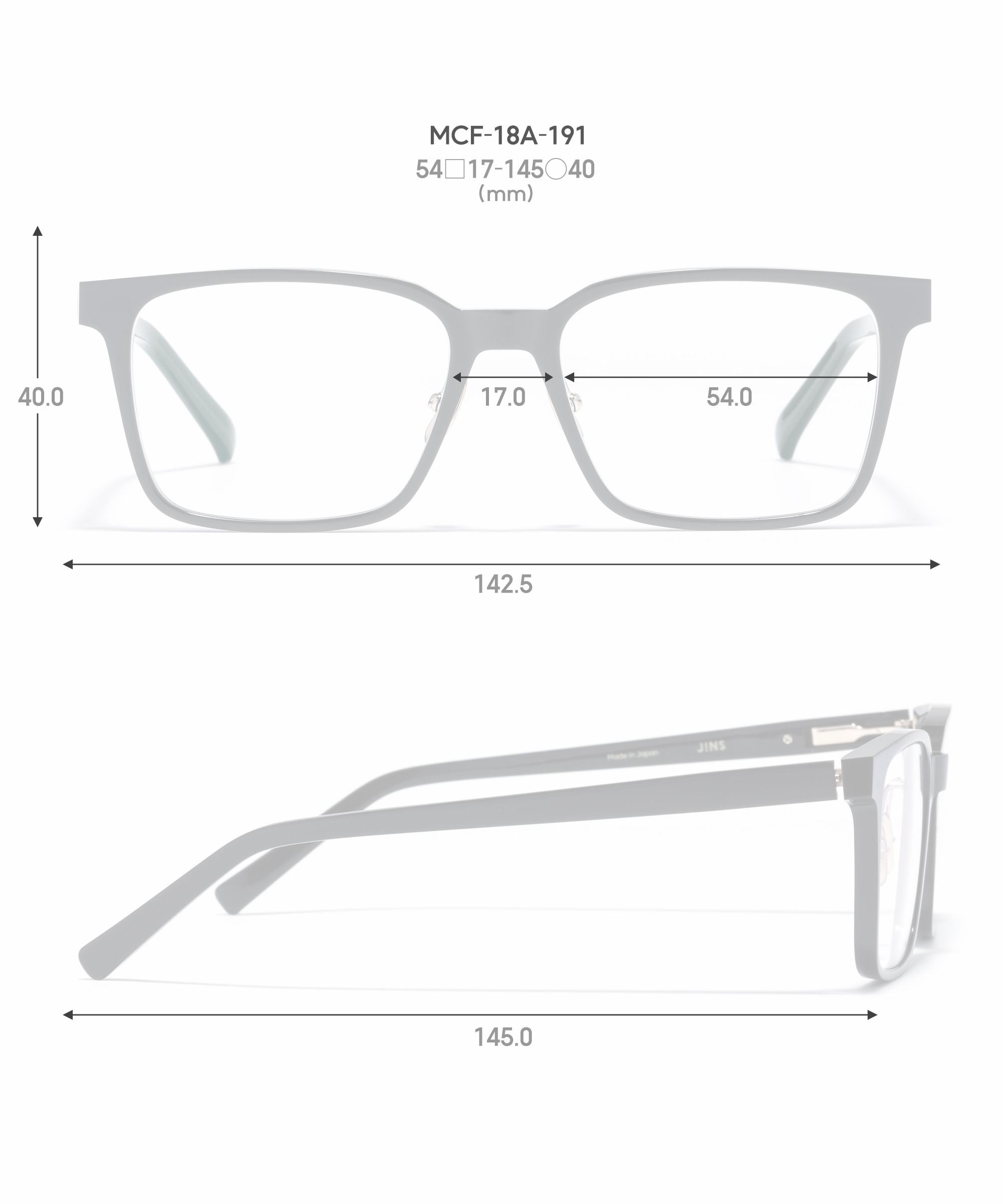 MADE IN JAPAN Acetate スクエア アセテート MEN 【MCF-18A-191 94