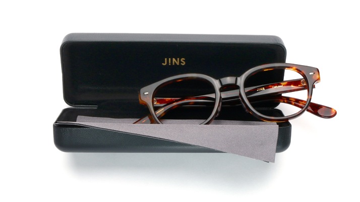 JINS 黒縁メガネ 度入り　セルロイド製
