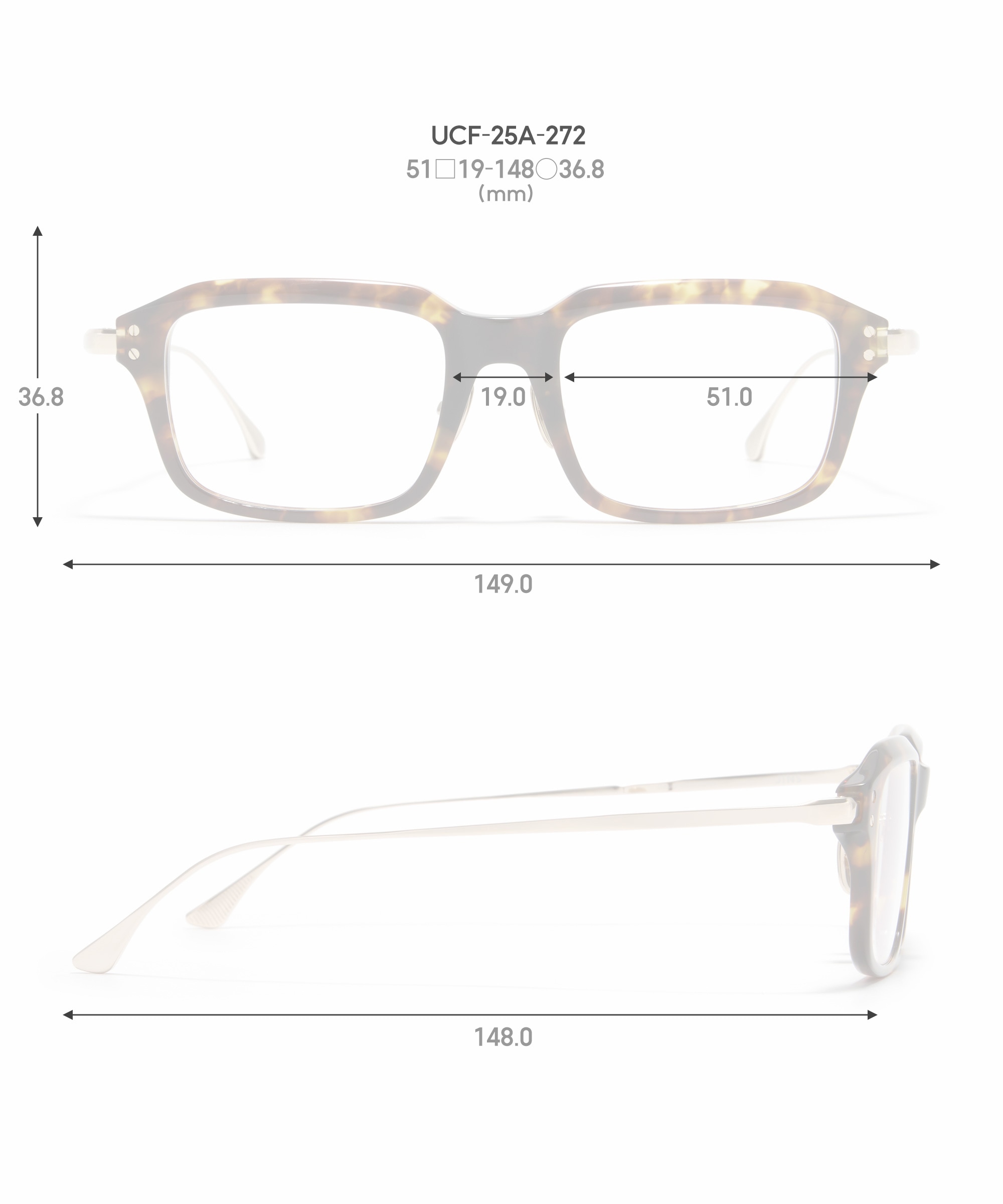 JINS メガネ UCF-25S-144AA 度入り-2.25　可視光調光グレー Shinjuku Limited Edition Combination スクエア アセテート UNISEX