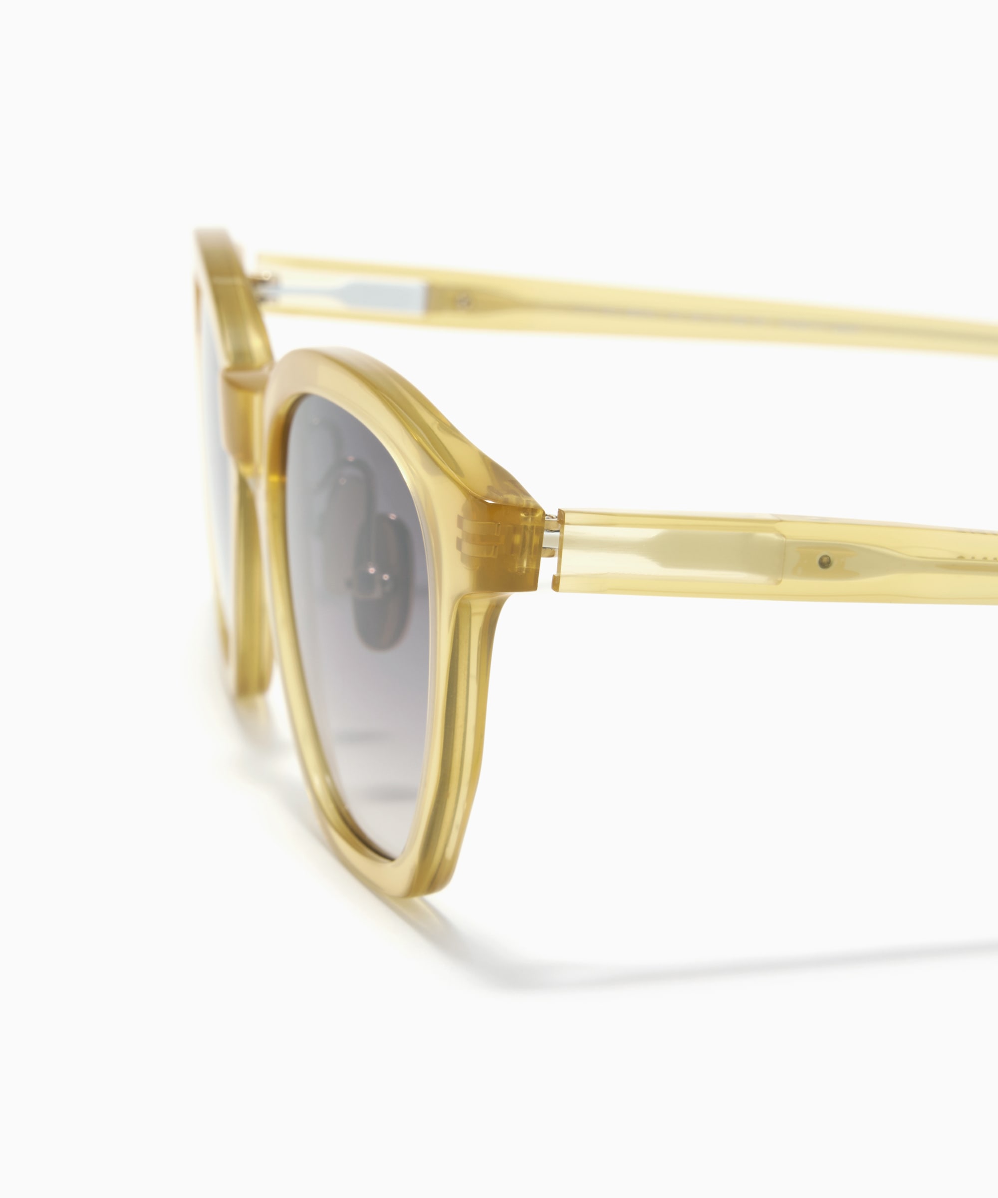 新品未使用　JINS サングラス　 クリアフレーム　　ゴールドテンプル Shinjuku Limited Edition Acetate SUNGLASSES ボストン アセテート