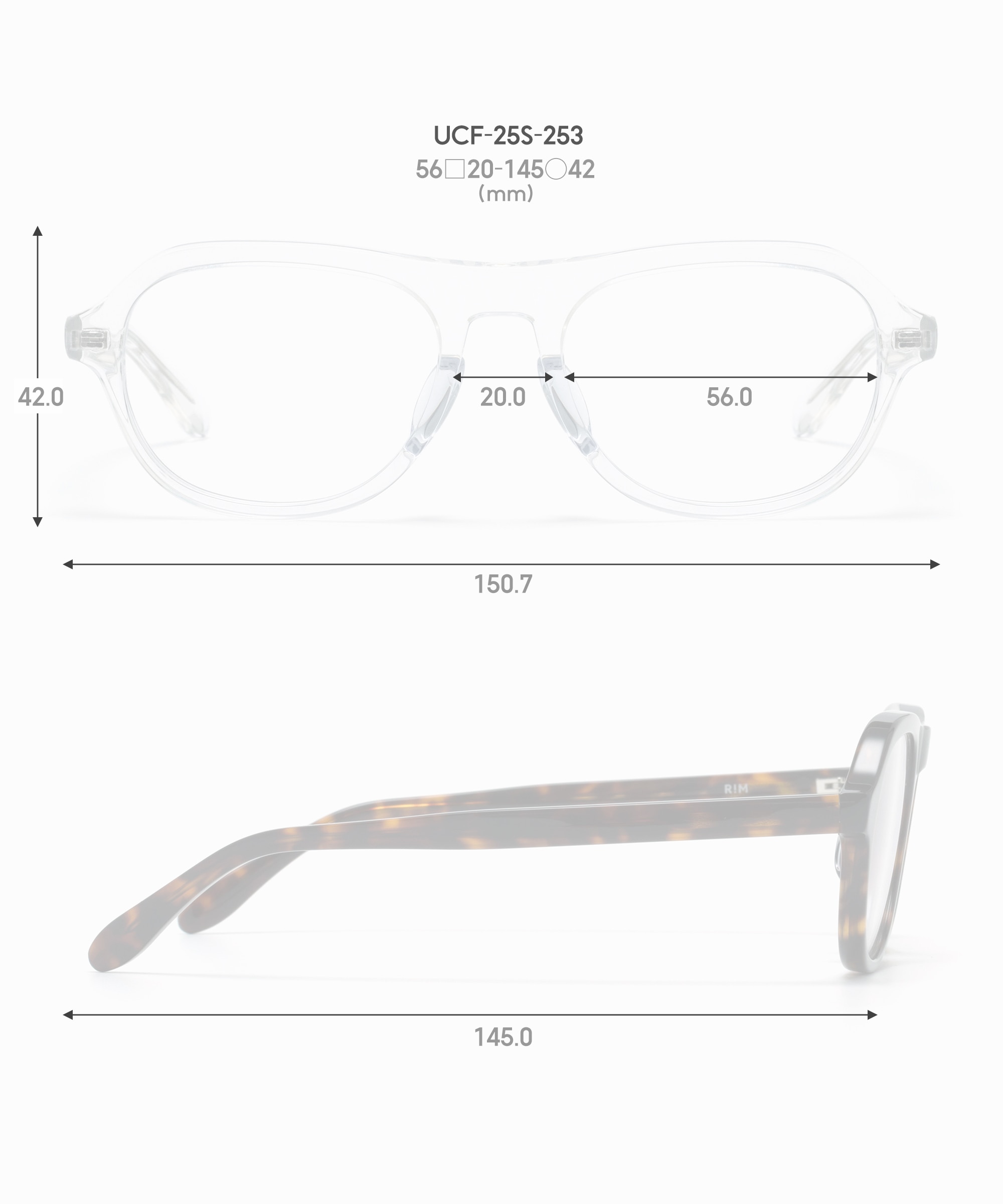 R!M別注 Bold Acetate UCF-25S-253 121 商品詳細 | JINS - 眼鏡 R!M別注 Bold Acetate UCF-25S-253 121 商品詳細 | JINS - 眼鏡