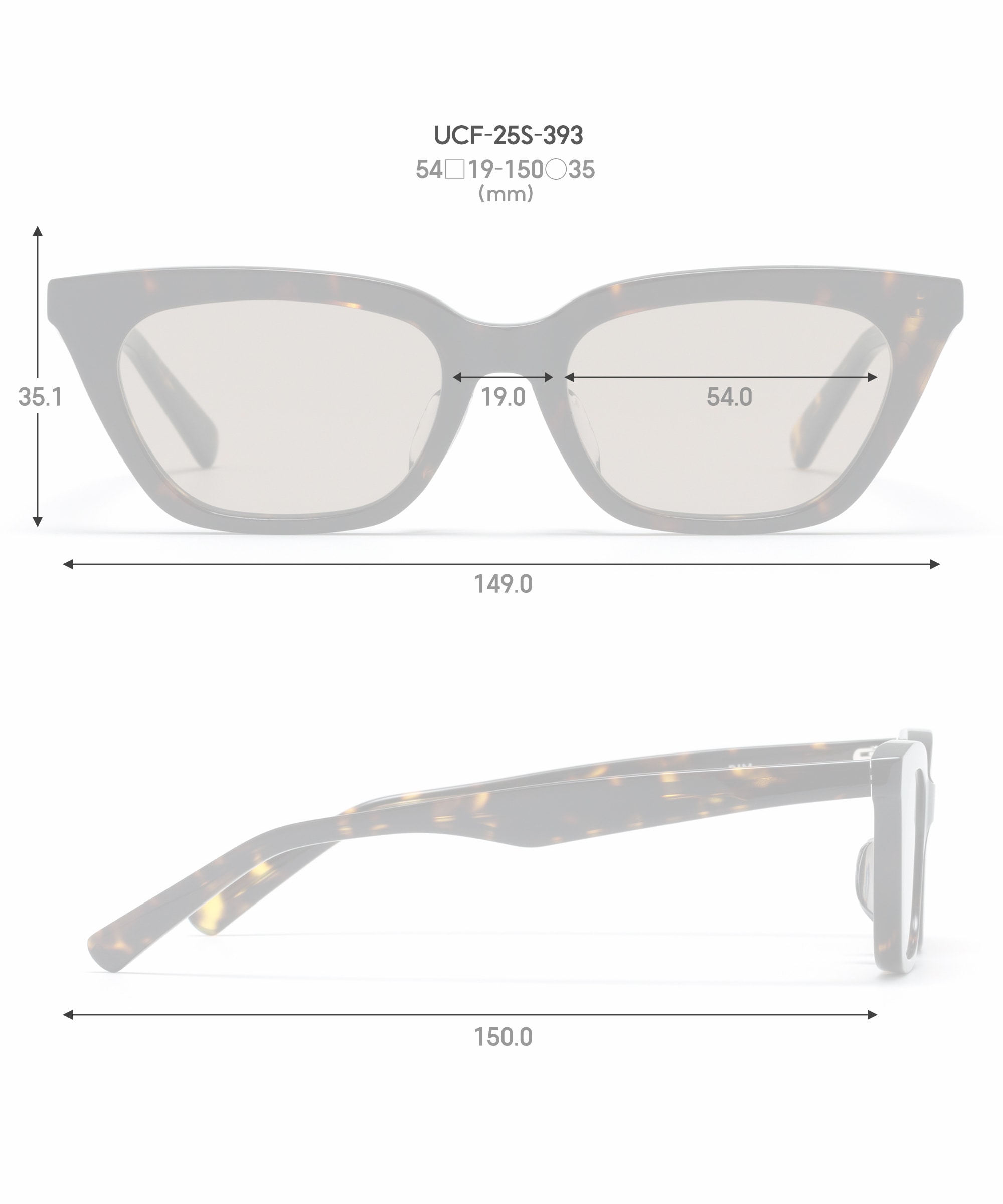R!M＞ SUNGLASSES ウェリントン アセテート UNISEX 【UCF-25S