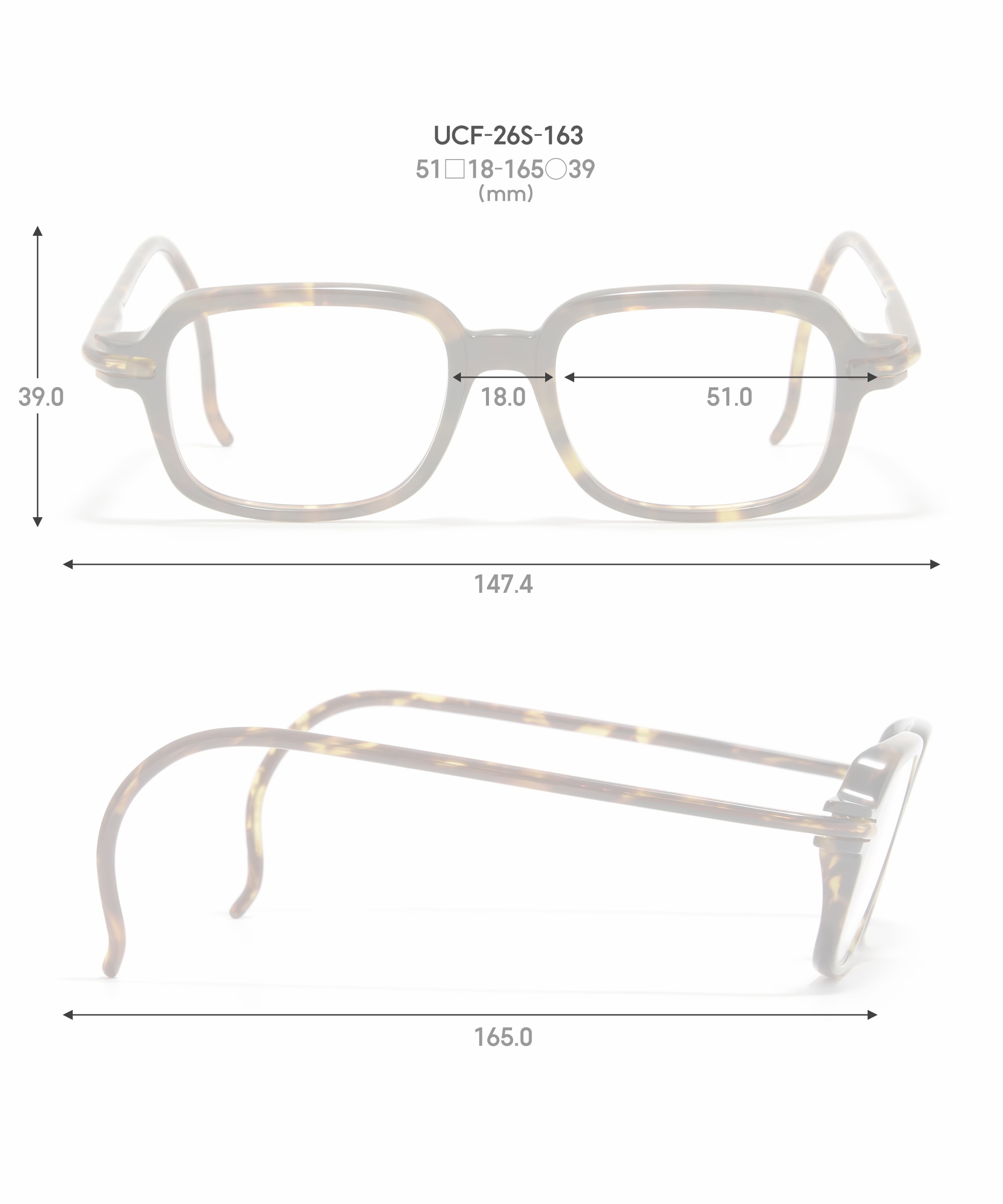 GINZA Limited Edition Acetate スクエア アセテート UNISEX 【UCF-26S