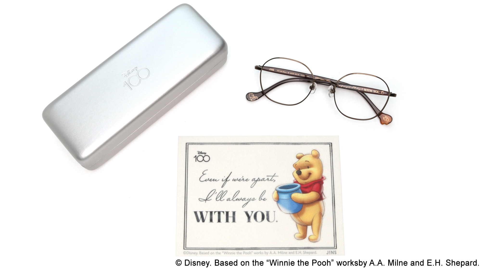Disney 100 アイウエアコレクション クラシカルアート シリーズ くまのプーさんモデル UMF-23A-096 185 商品詳細 | JINS  - 眼鏡（メガネ・めがね） | メガネのJINS（めがね・眼鏡）
