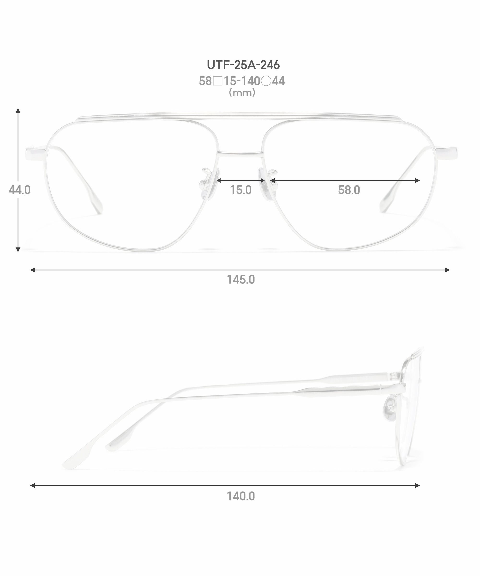 JINS TODAY 2025-26FW その他 チタン合金（βチタン） UNISEX 【UTF-25A