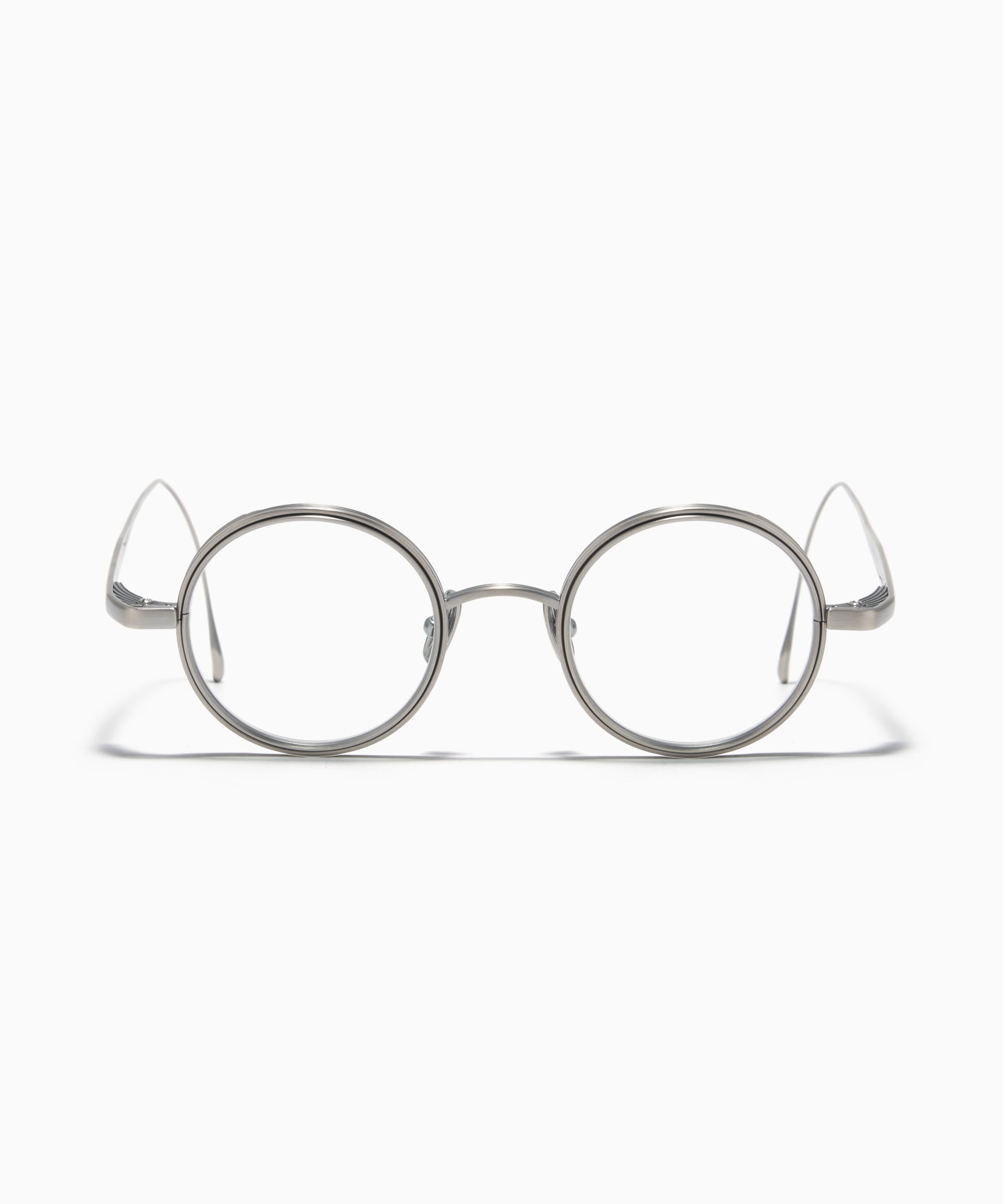 JINS メガネ　(度あり) シルバー GINZA Limited Edition Titanium ラウンド チタニウム UNISEX 【UTF