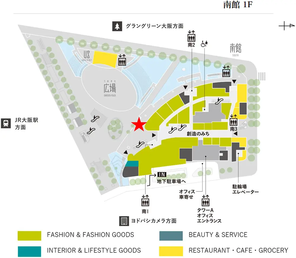 JINS グランフロント大阪店 整列場所