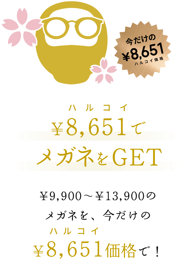 ￥8,651でメガネをGET