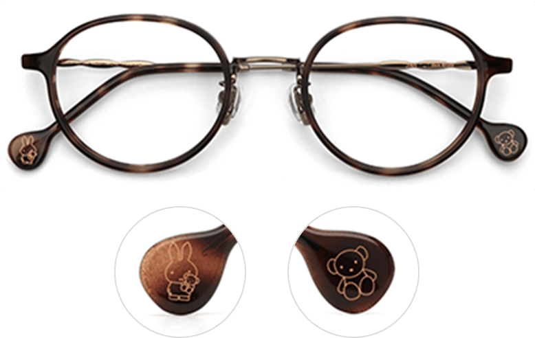 専門店の安心の1ヶ月保証付 【新品試着のみ】JINS ミッフィー メガネ