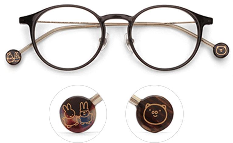 専門店の安心の1ヶ月保証付 【新品試着のみ】JINS ミッフィー メガネ