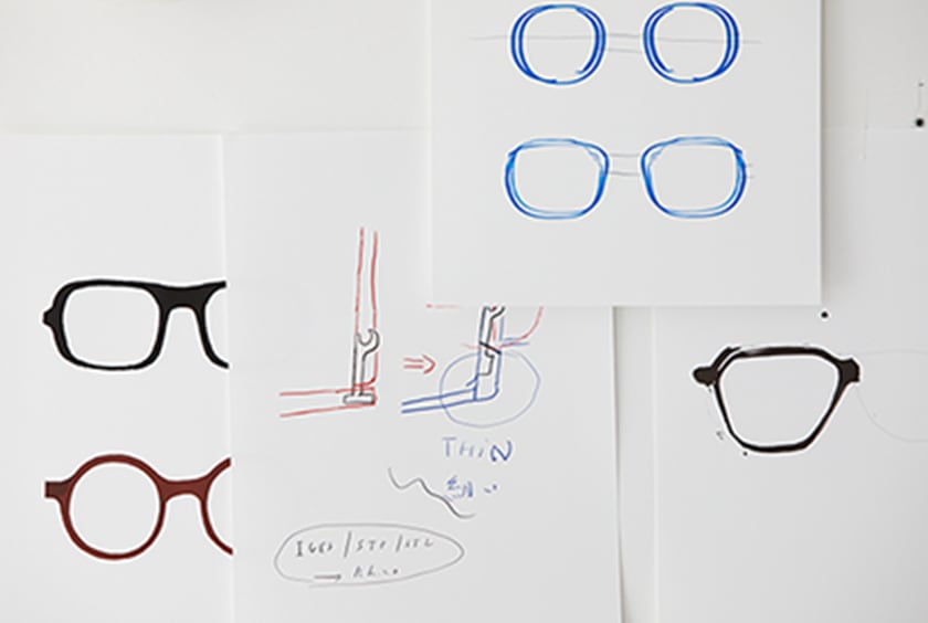 We attempted to achieve the minimal form of eyeglasses