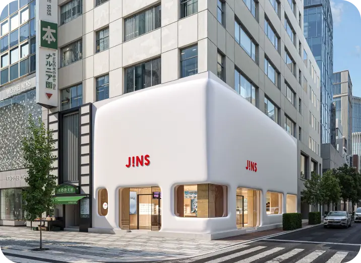 JINS 銀座店の店舗外観