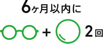 6ヶ月以内にフレーム+レンズ2回
