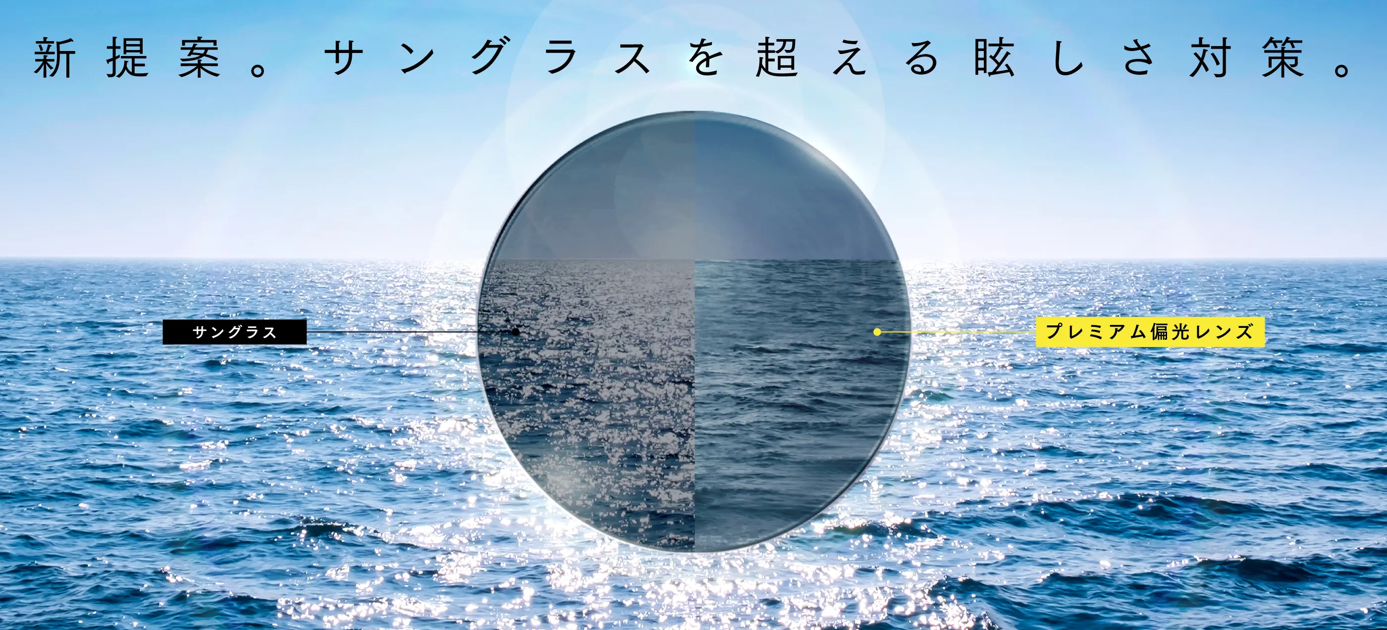 プレミアム偏光レンズ 特殊フィルムでギラつきを抑える機能レンズ