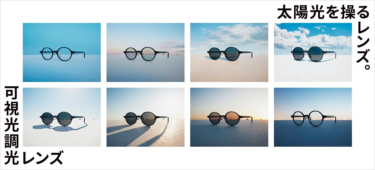 太陽光を操るレンズ。可視光調光レンズ