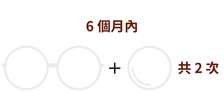 6 個月內最多可更換 2 次